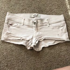 White distresses Hollister shorts